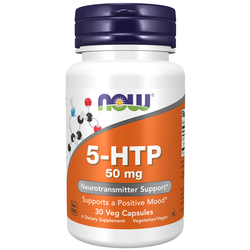 5-Гідрокси L-триптофан NOW (Нау) 5-HTP 50 mg капсули по 50 мг 30 шт